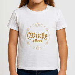 Witchy Vibes Green Girls T-Shirt