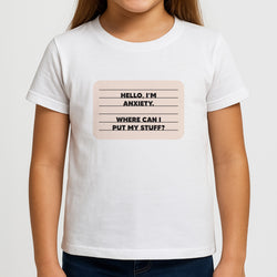Hello I'm Anxiety - Inside Out Girls T-Shirt