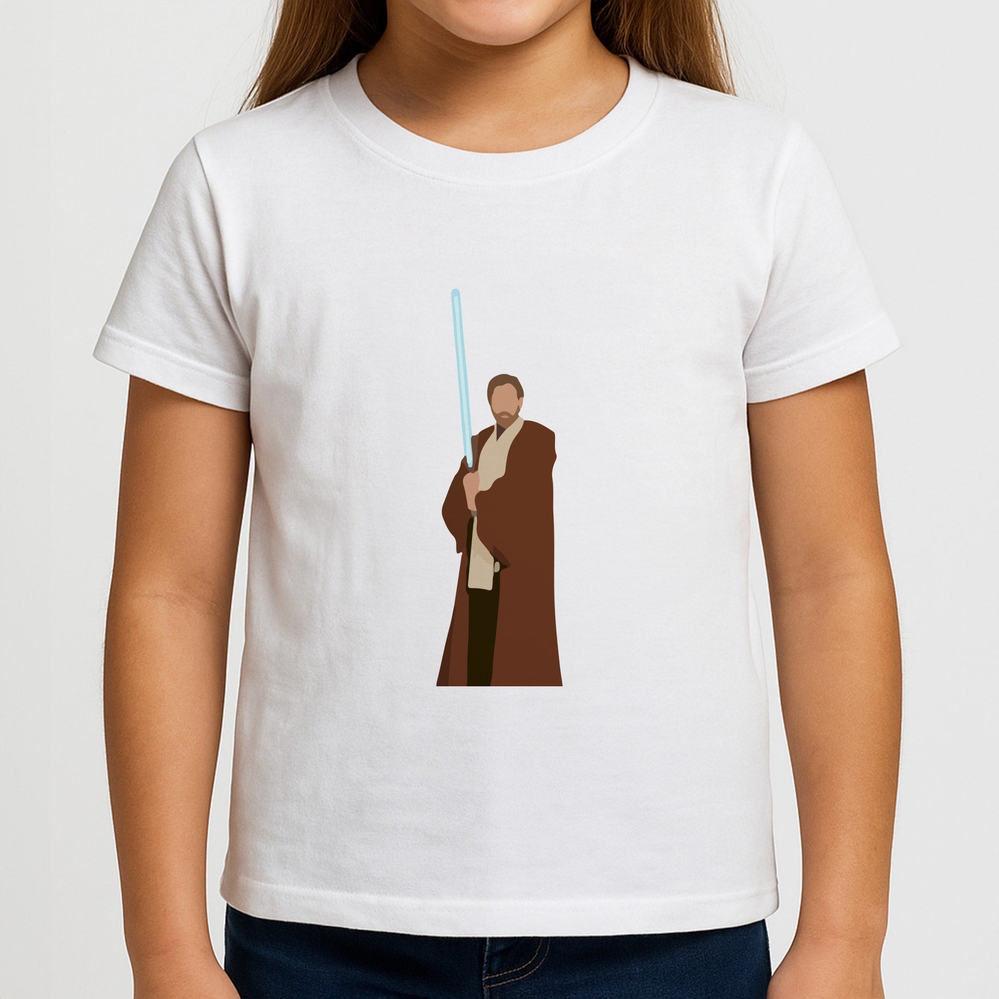 Kenobi Blue Lightsaber Girls T-Shirt