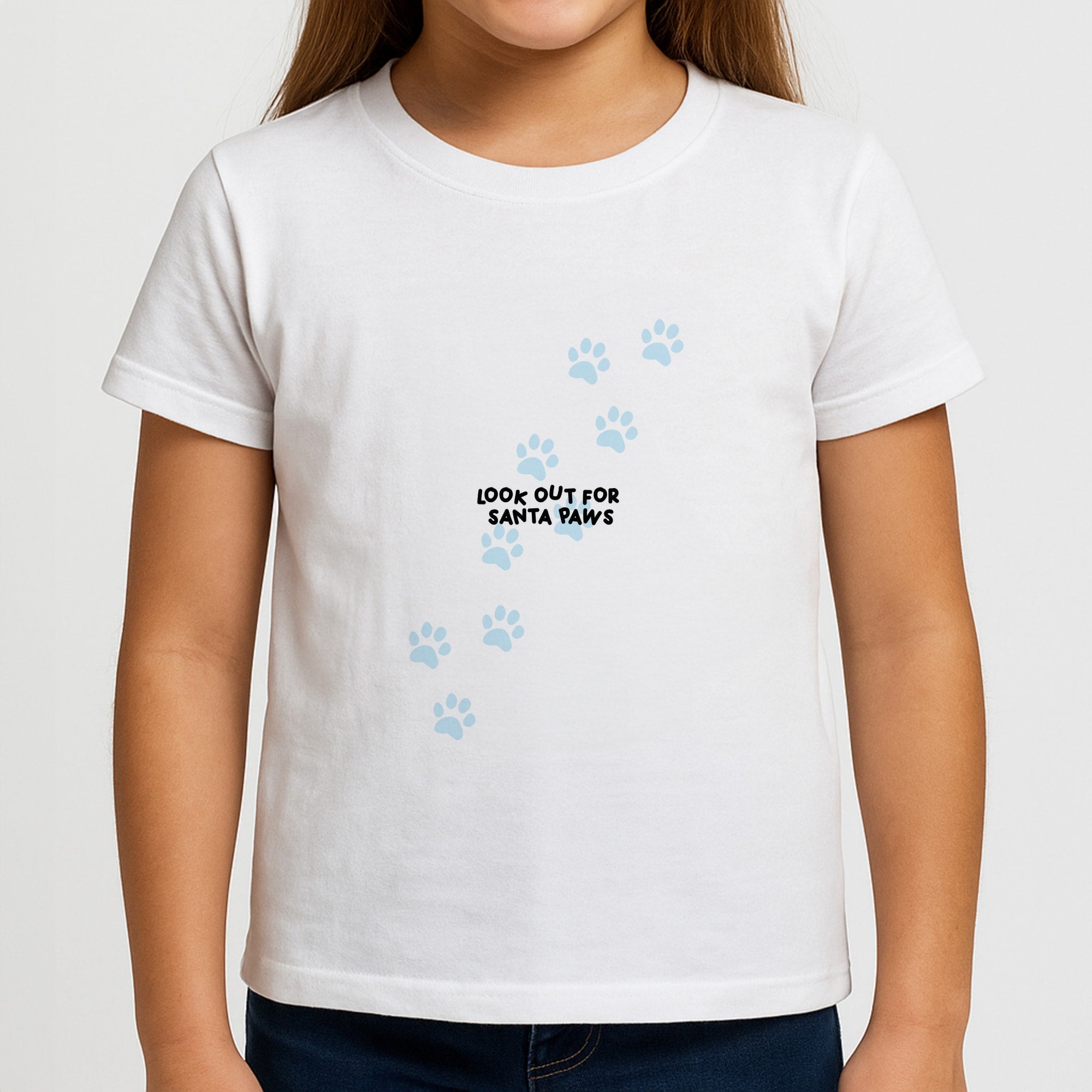 Santa Paws - Christmas Girls T-Shirt