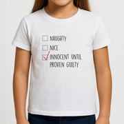 Innocent Until Proven Guilty - Naughty Or Nice  Kids T-Shirt 3