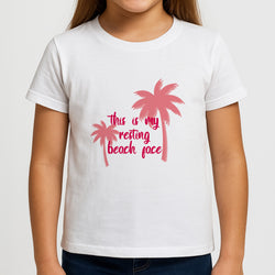 This Is My Resting Beach Face - Summer Quotes Girls T-Shirt