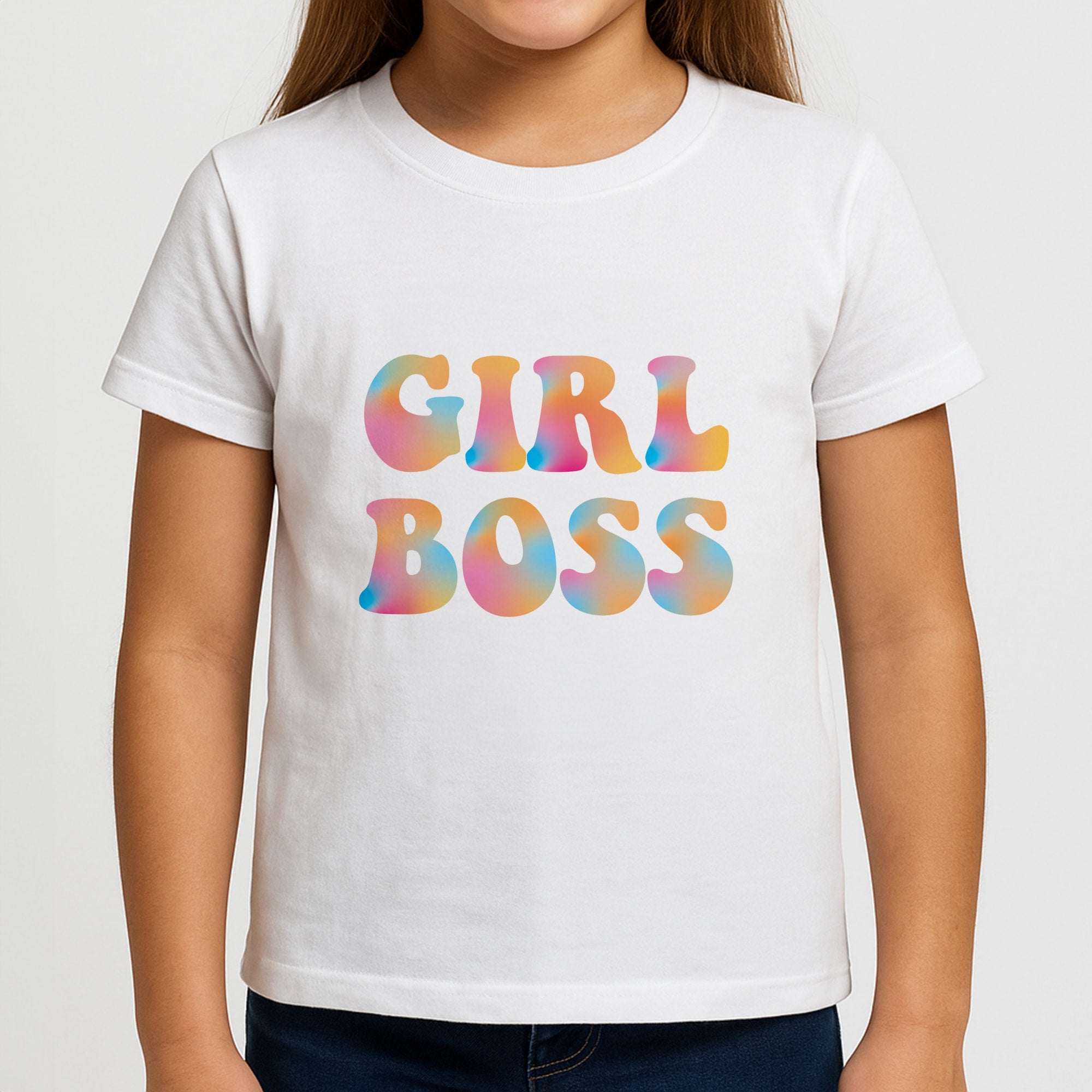 Girl Boss - Aesthetic Quote Kids T-Shirt