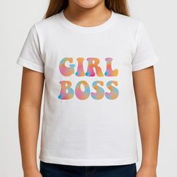 Girl Boss - Aesthetic Quote Kids T-Shirt