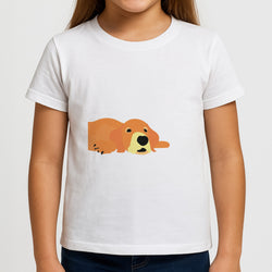 Laying and chilling - Dog Patterns Girls T-Shirt