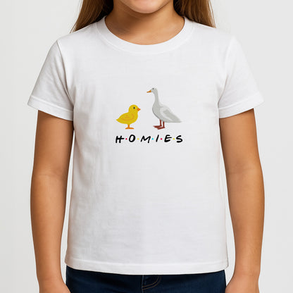Homies Chick And Duck Girls T-Shirt