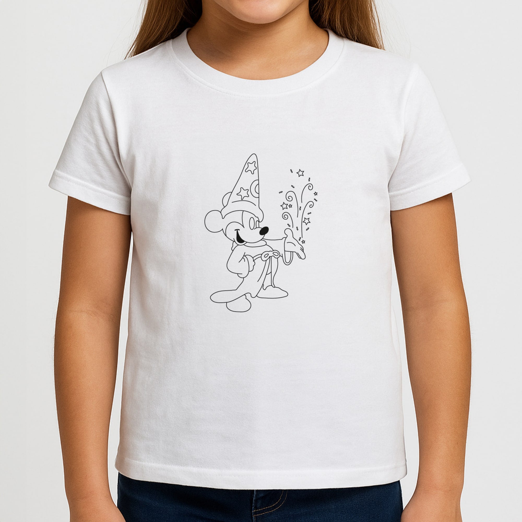 Wizard Mickey Blue Girls T-Shirt