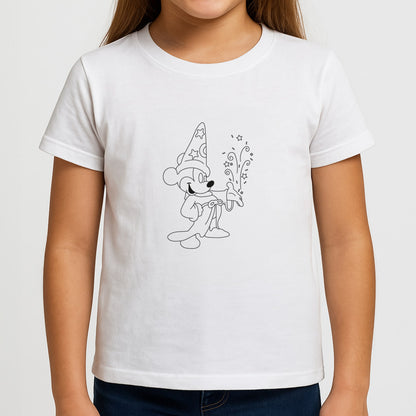 Wizard Mickey Blue Girls T-Shirt