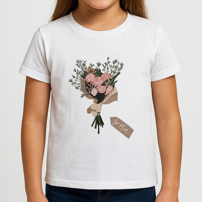 Mum Bouquet - Mother's Day Girls T-Shirt