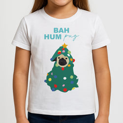 Bah Hum Pug Girls T-Shirt