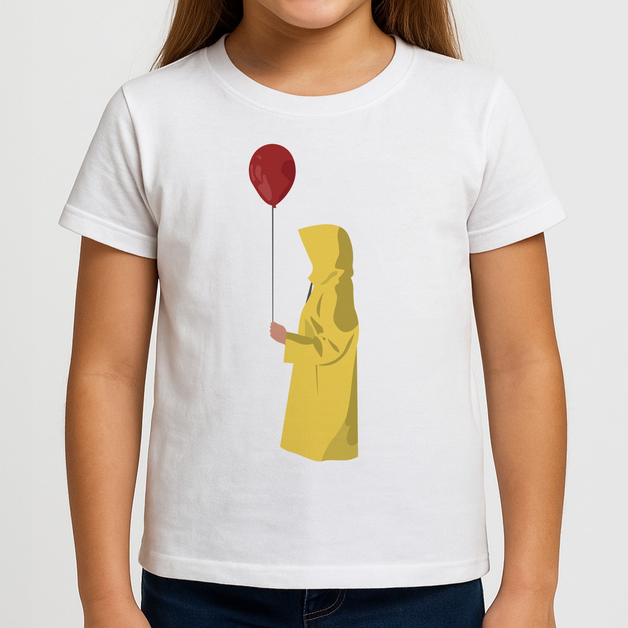 Holding Balloon - Clown Girls T-Shirt