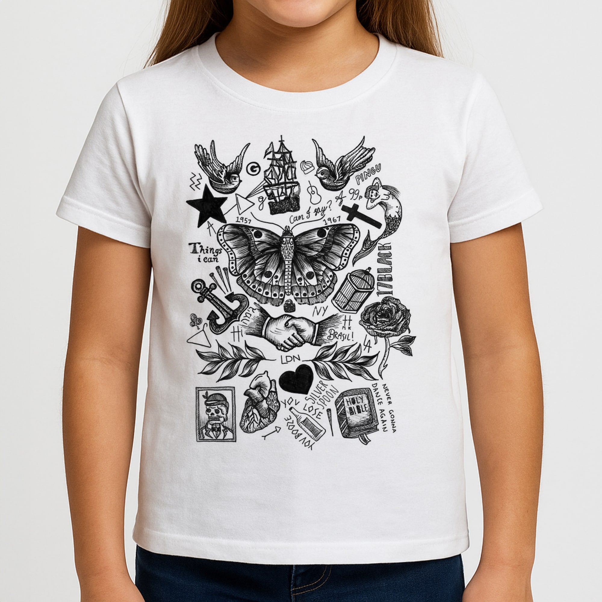 Harry Tattoos Girls T-Shirt