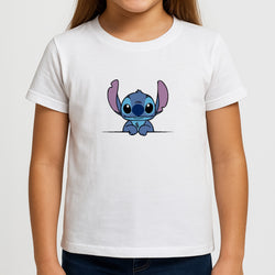 Alien Blue Leaning Girls T-Shirt