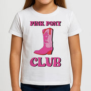 Zebra Print Pink Pony Club Kids T-Shirt 3