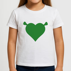 Green Ogre Heart Kids T-Shirt