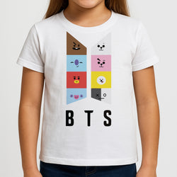 BT21 K-Pop Band Logo Kids T-Shirt