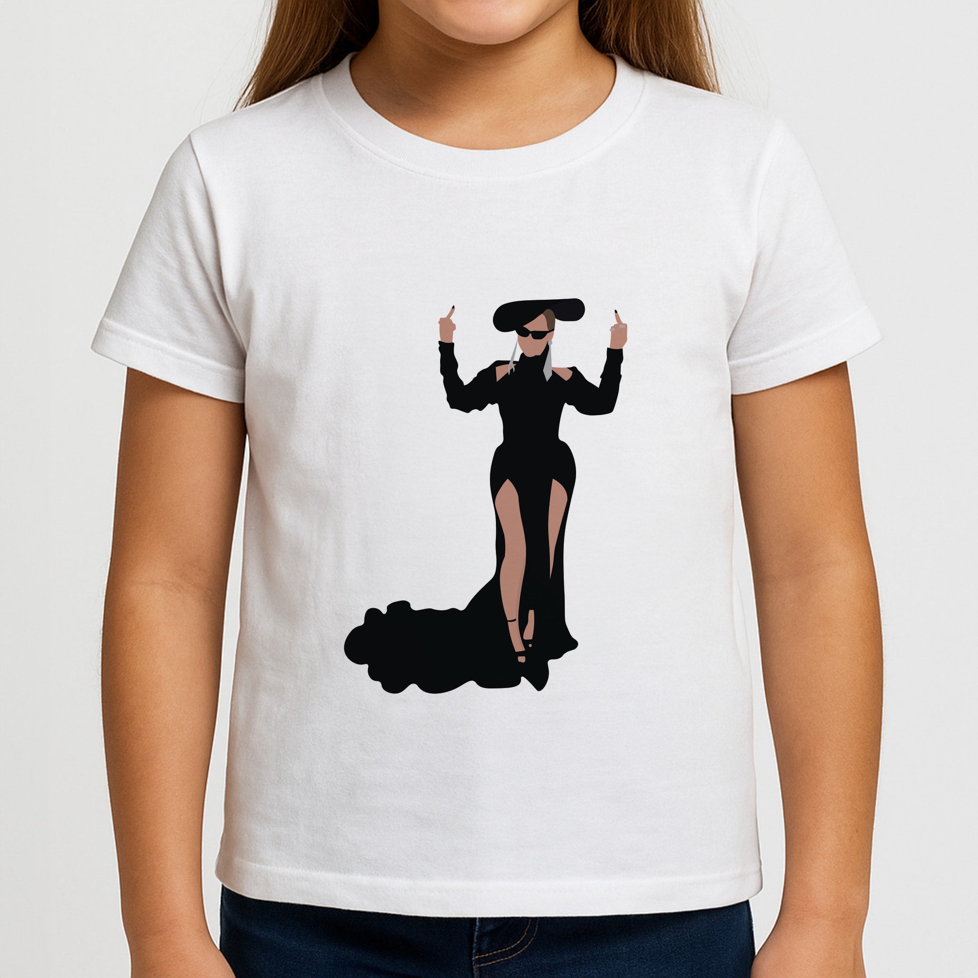 Middle Fingers - Queen B Girls T-Shirt
