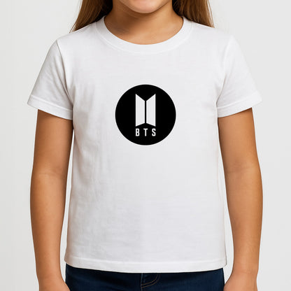 BTS logo Black - K Pop Girls T-Shirt
