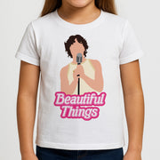 Neon Pink Beautiful Things Kids T-Shirt 3