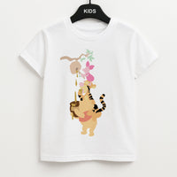 Bouncing Tiger , Piglet , Yellow Bear Kids T-Shirt
