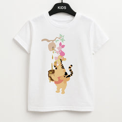 Bouncing Tiger , Piglet , Yellow Bear Unisex Kids T-Shirt
