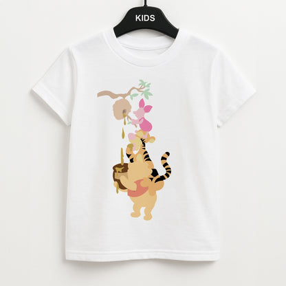Bouncing Tiger , Piglet , Yellow Bear Unisex Kids T-Shirt