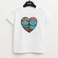 Sally And Jack Heart - TNBC Kids T-Shirt