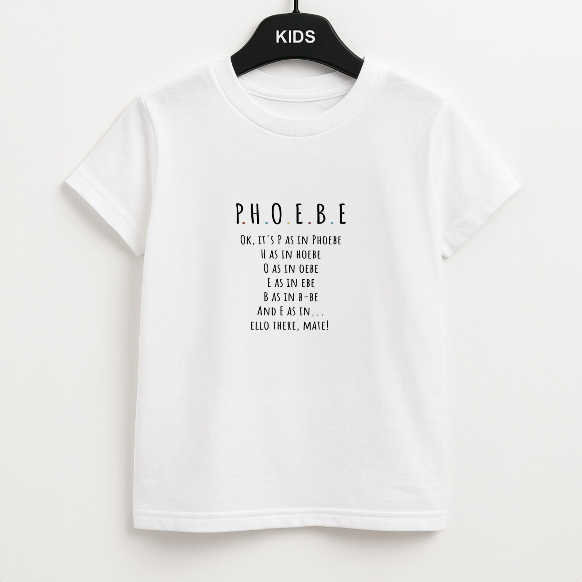Spelling Phoebe Kids T-Shirt