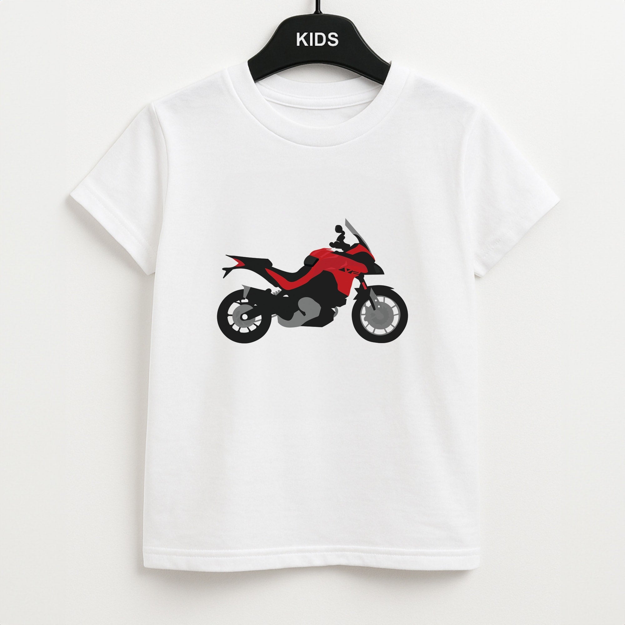 Red Motorbike - Motorbike Kids T-Shirt