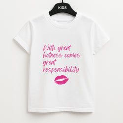 With Great Hotness  Unisex Kids T-Shirt