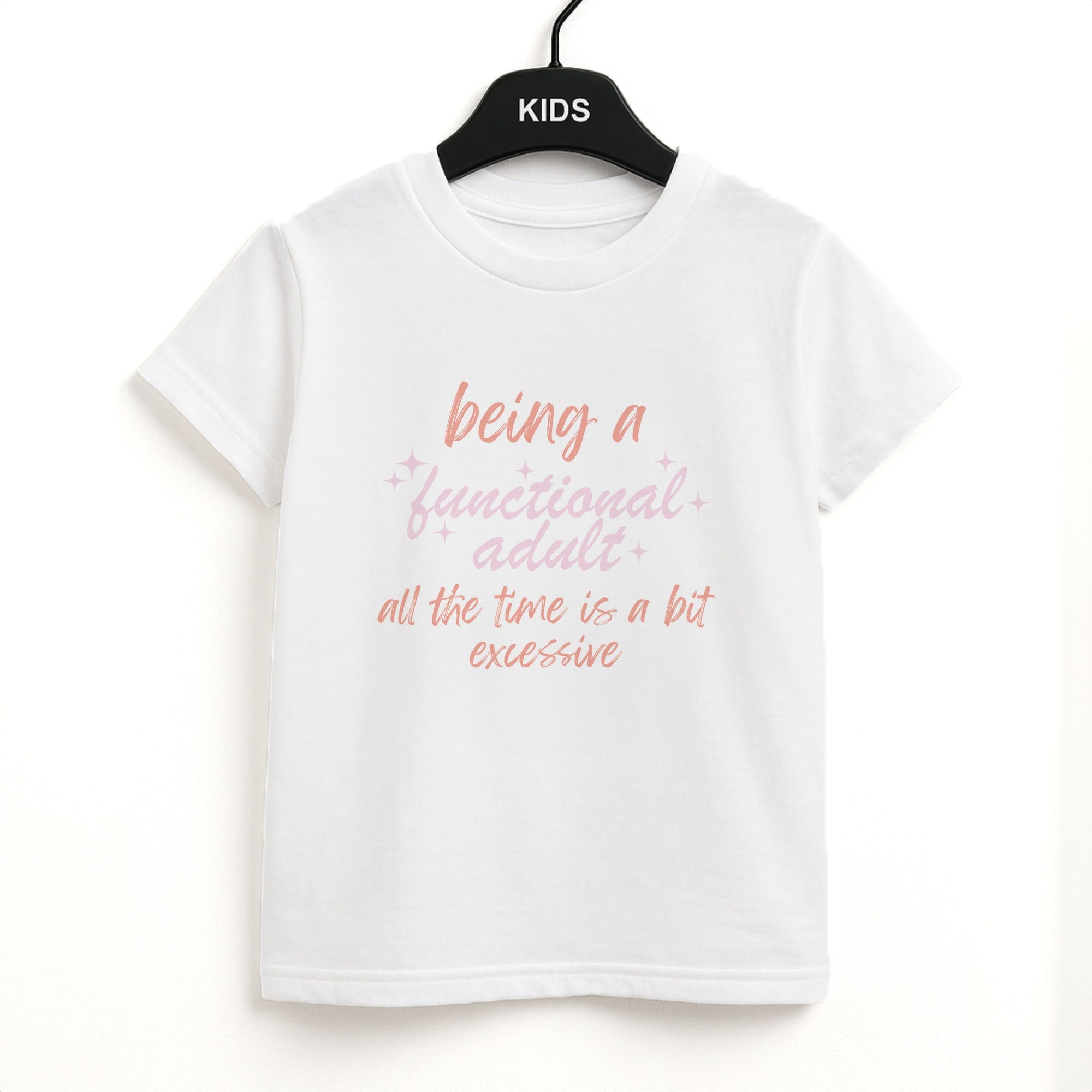 Being A Functional Adult - Aesthetic Quote Kids T-Shirt