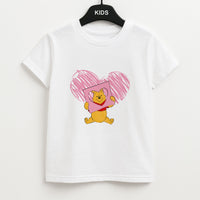 Pooh Heart Drawing Valentine's Kids T-Shirt