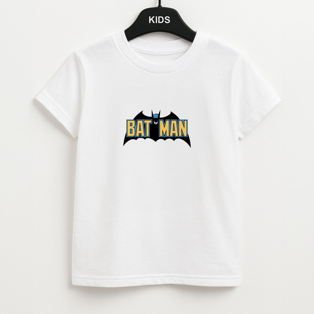 Yellow Bat Superhero Logo Kids T-Shirt