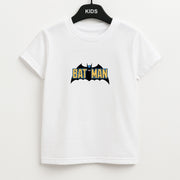 Yellow Bat Superhero Logo Kids T-Shirt 1