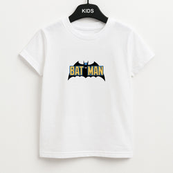 Yellow Bat Superhero Logo Unisex Kids T-Shirt