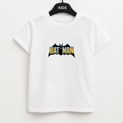 Yellow Bat Superhero Logo Unisex Kids T-Shirt