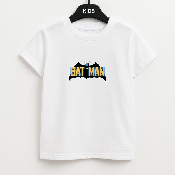 Yellow Bat Superhero Logo Unisex Kids T-Shirt
