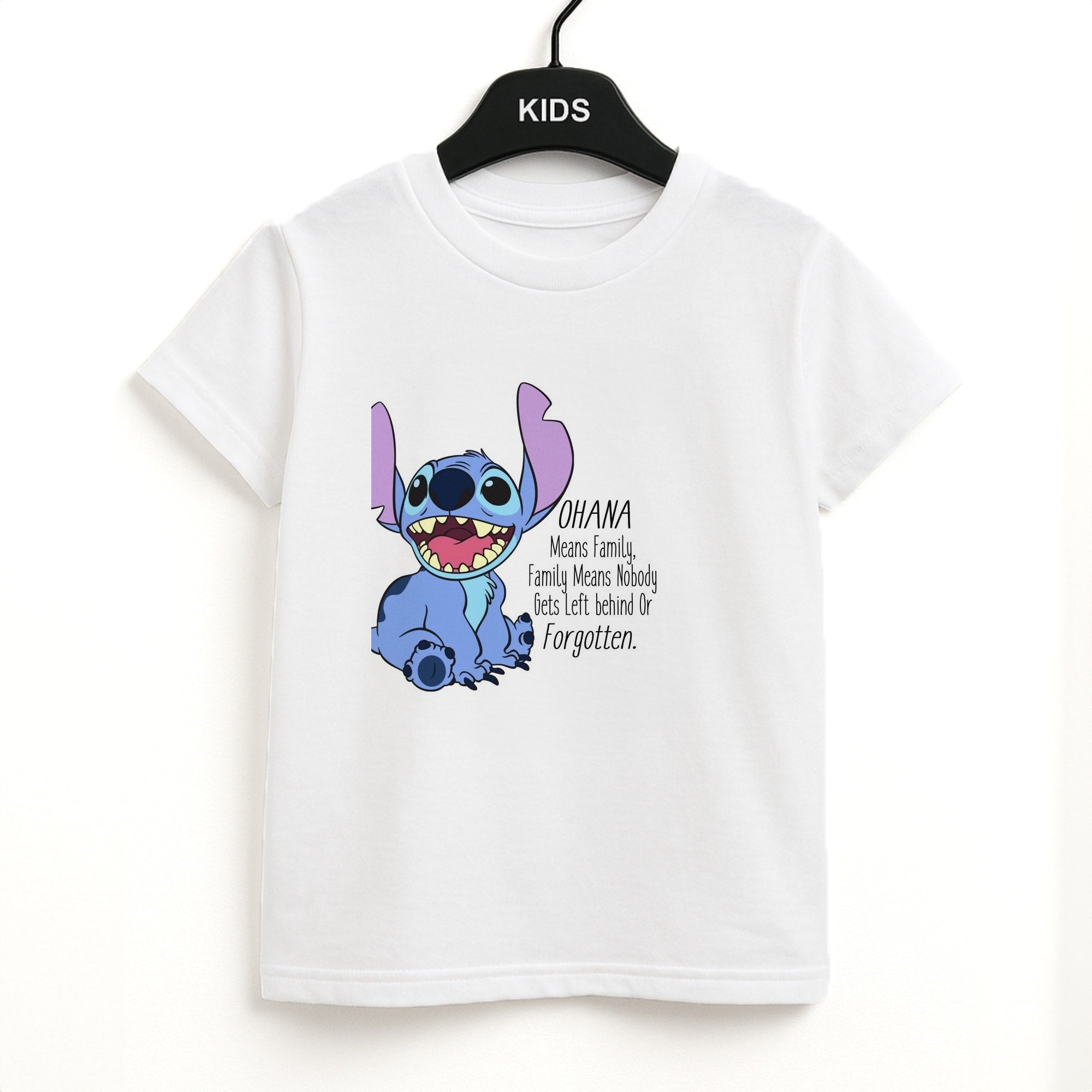 Ohana Means Family - Blue Alien Kids T-Shirt
