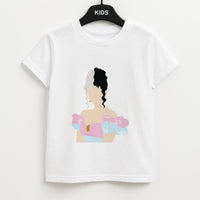 Blue And Pink Dress Kids T-Shirt