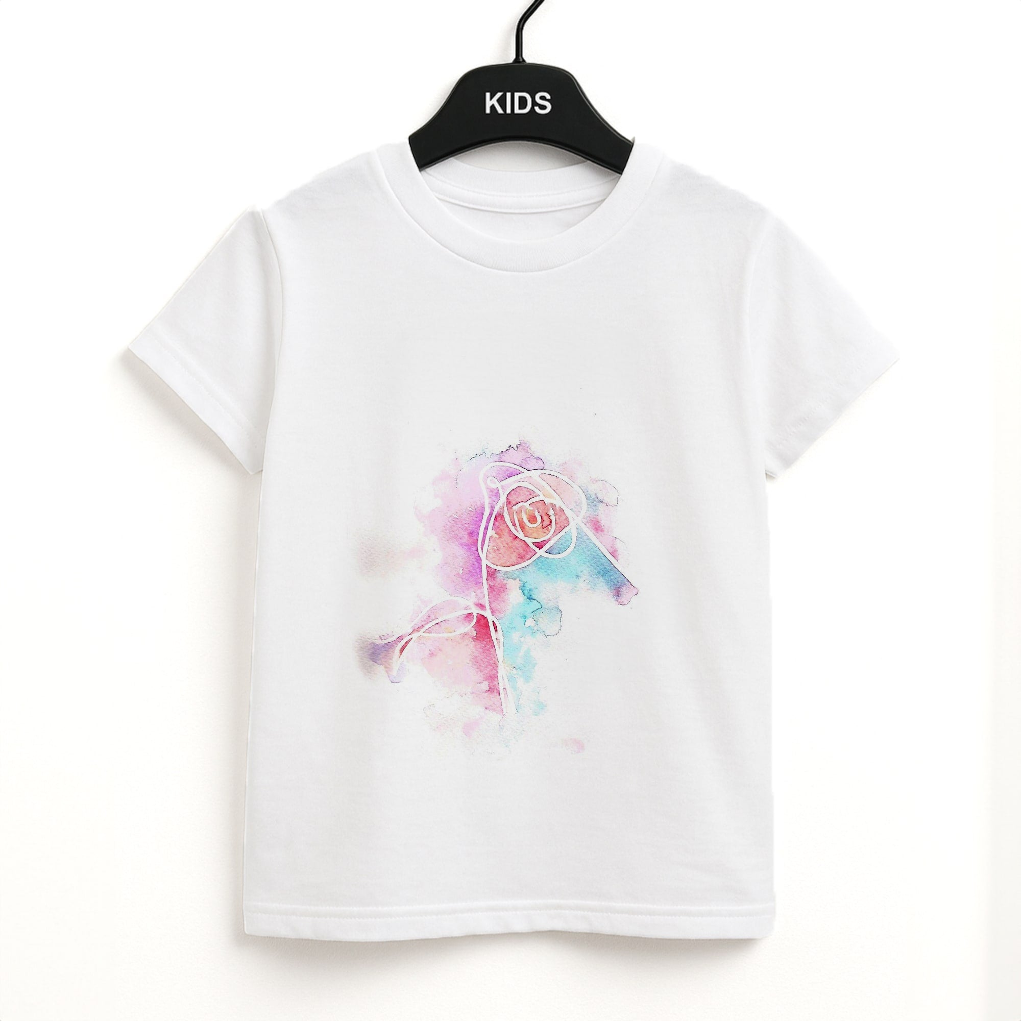 K-Pop Band Love Yourself Watercolour Painting Kids T-Shirt