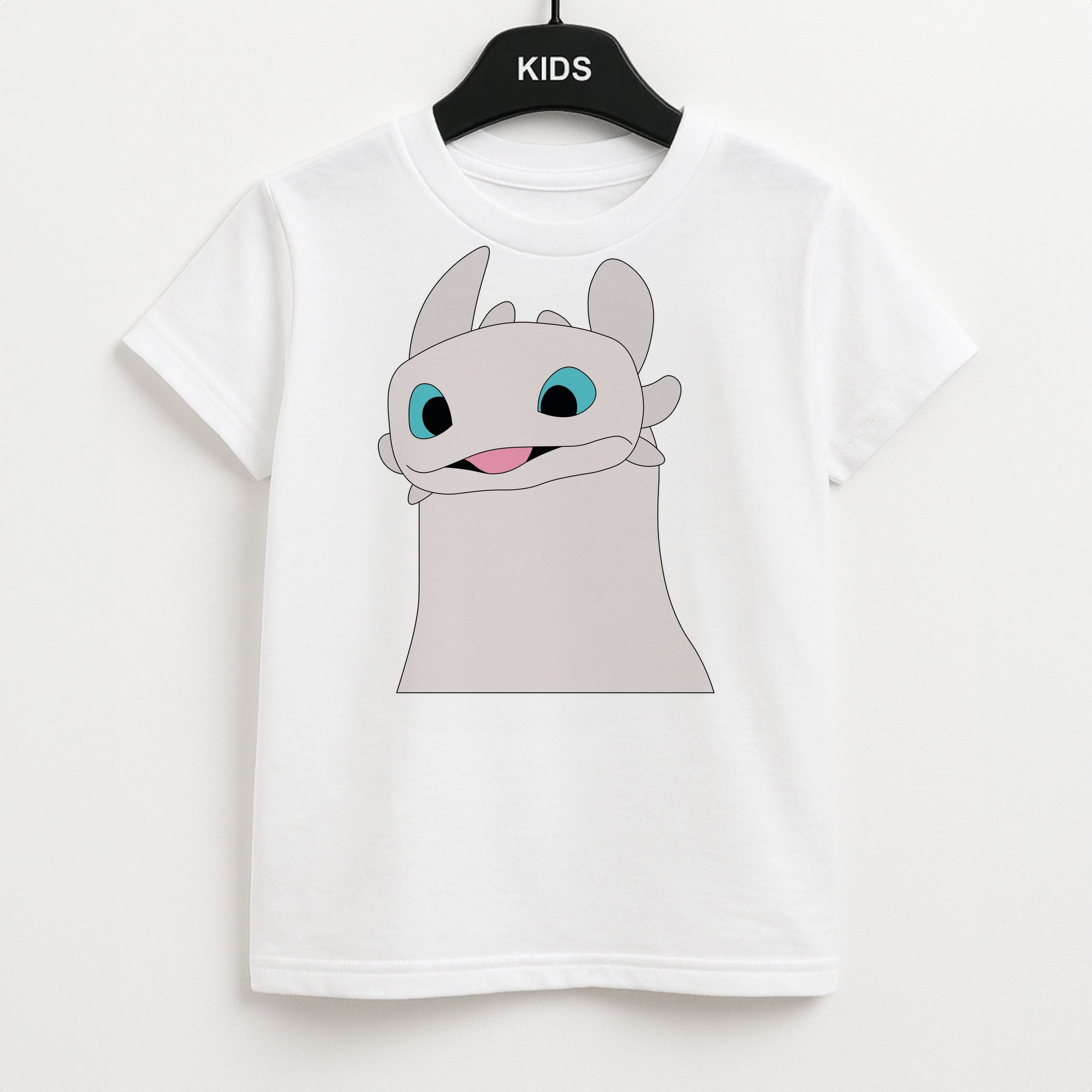 White Fury Dragon Kids T-Shirt