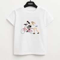 David Riding A Bike Kids T-Shirt