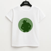 Green Ogre Outline Kids T-Shirt