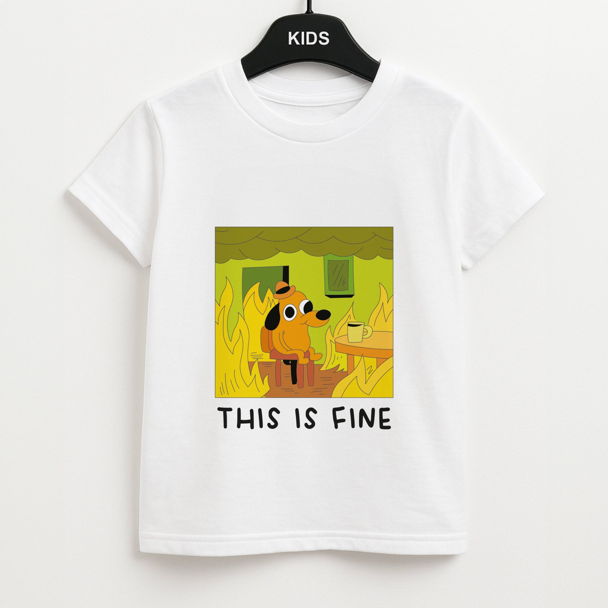 This Is Fine - Memes Unisex Kids T-Shirt
