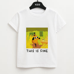 This Is Fine - Memes Unisex Kids T-Shirt