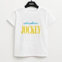 Chicken Jockey Blue Kids T-Shirt