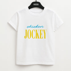 Chicken Jockey Blue Unisex Kids T-Shirt