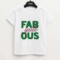 Fab-Yule-Ous Red - Christmas Puns Kids T-Shirt