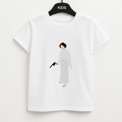 Leia Faceless With Gun Unisex Kids T-Shirt