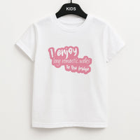 I Enjoy Long Romantic Walks - Funny Quotes Kids T-Shirt